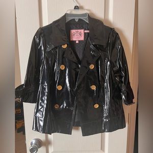 Juicy couture leather / rain jacket